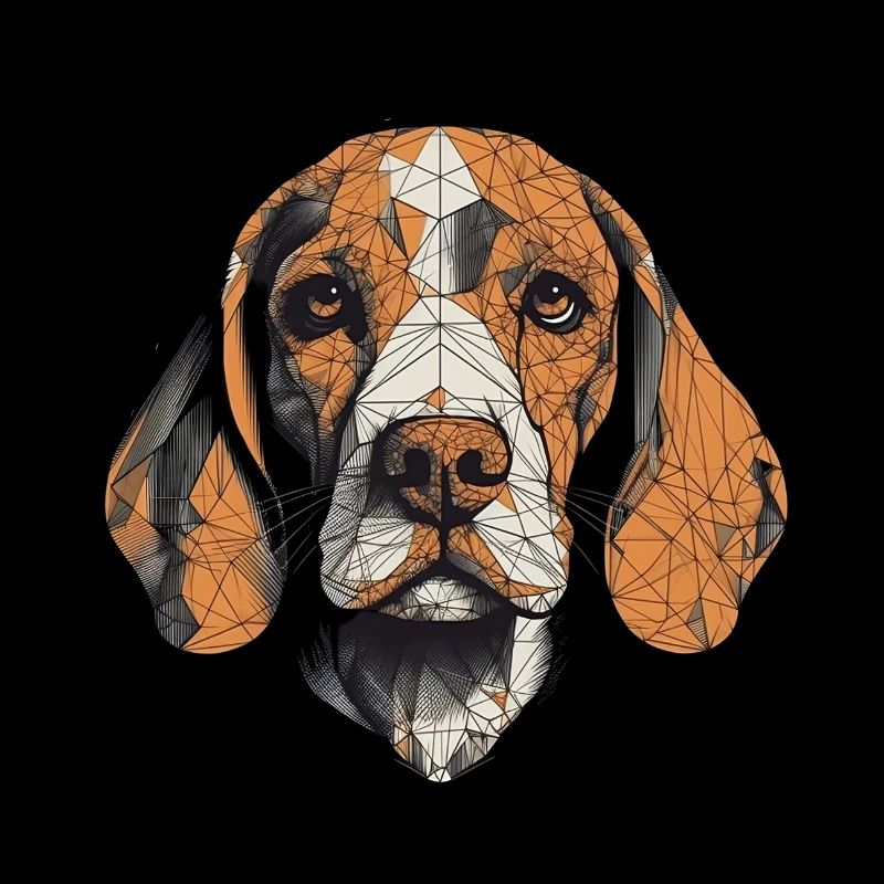 Buntes Beagle-Kunstdesign