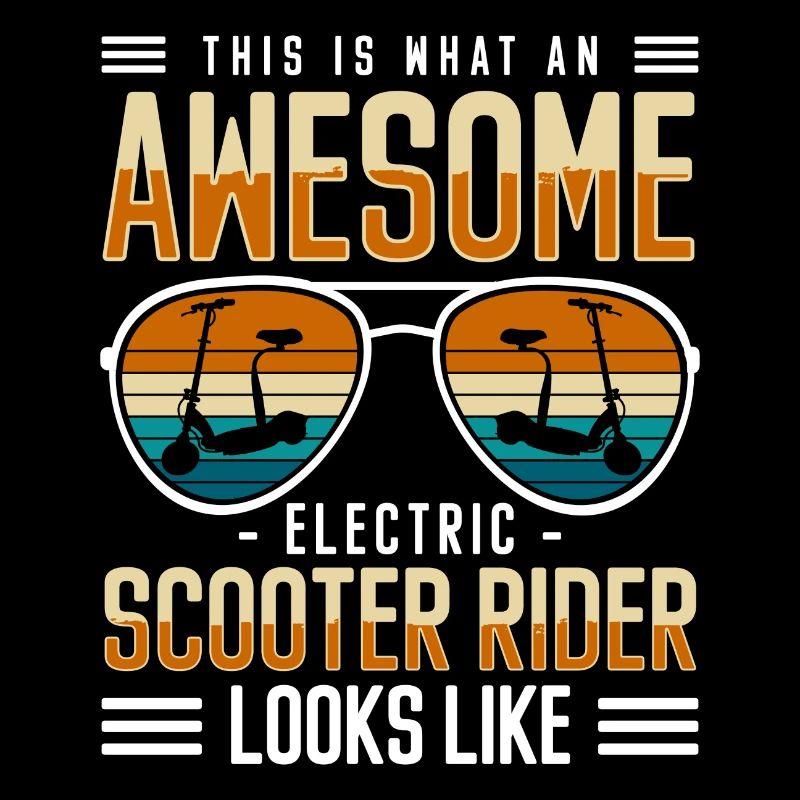 Rollerfahrer Elektrisch Scooter Sport Ladestation