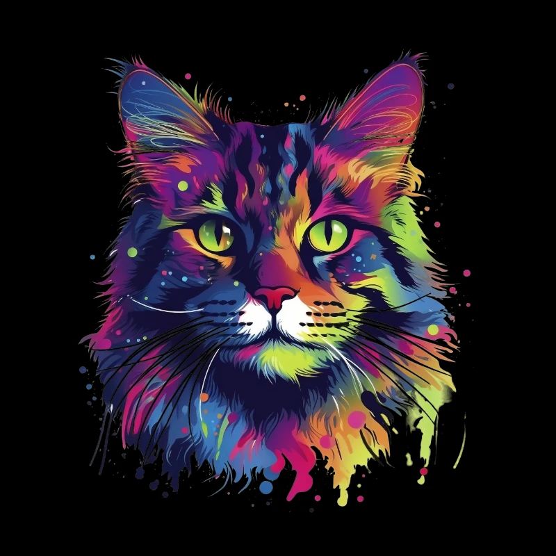 Bunte Maine-Coon-Katze