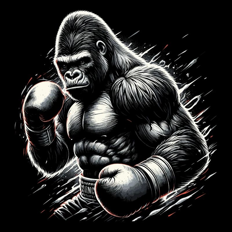 Gorilla Boxer Kämpfer Boxen Geschenk