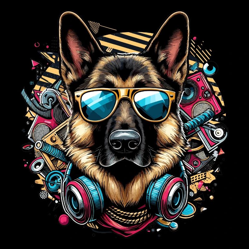 Cooler Schäferhund Hund Sonnenbrille Geschenk