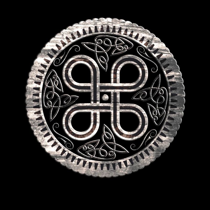 Shield knots with Celtic knots
