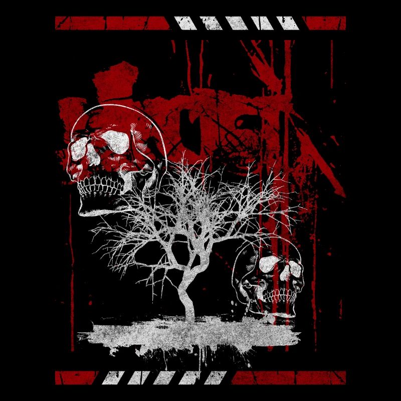 Style Farbe Rot Skull