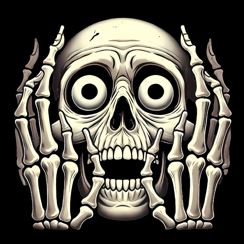 Horreur éternelle Squelette Visage Graphique