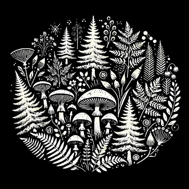Illustration complexe de la nature de la forêt
