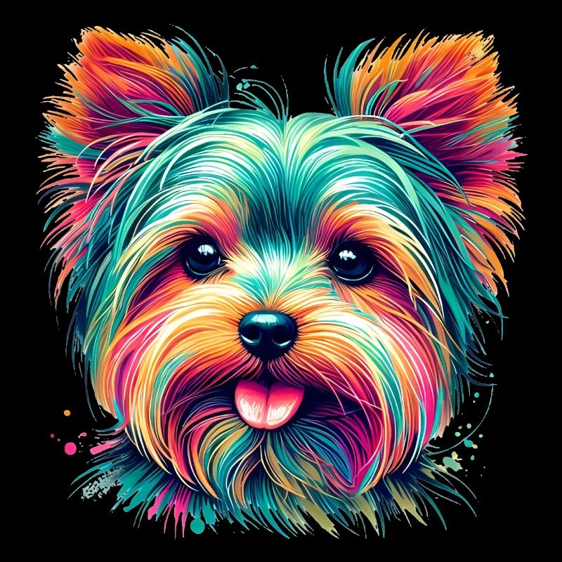 Buntes Yorkshire Terrier Porträt