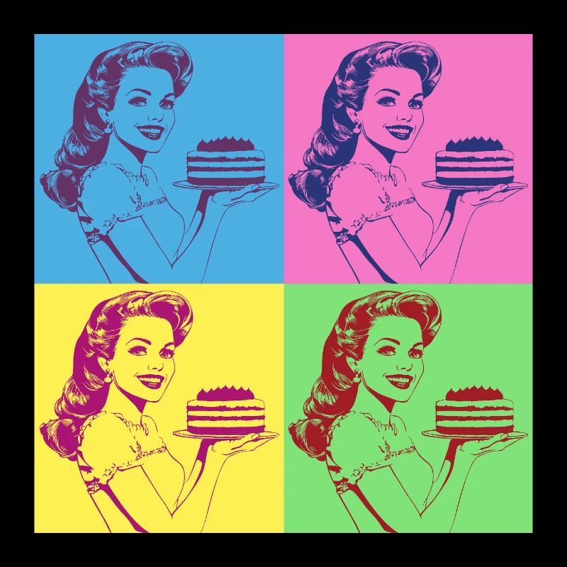 Cuisson Gâteau Cuisson Reine Cuisson Fée Boulanger Pop Art
