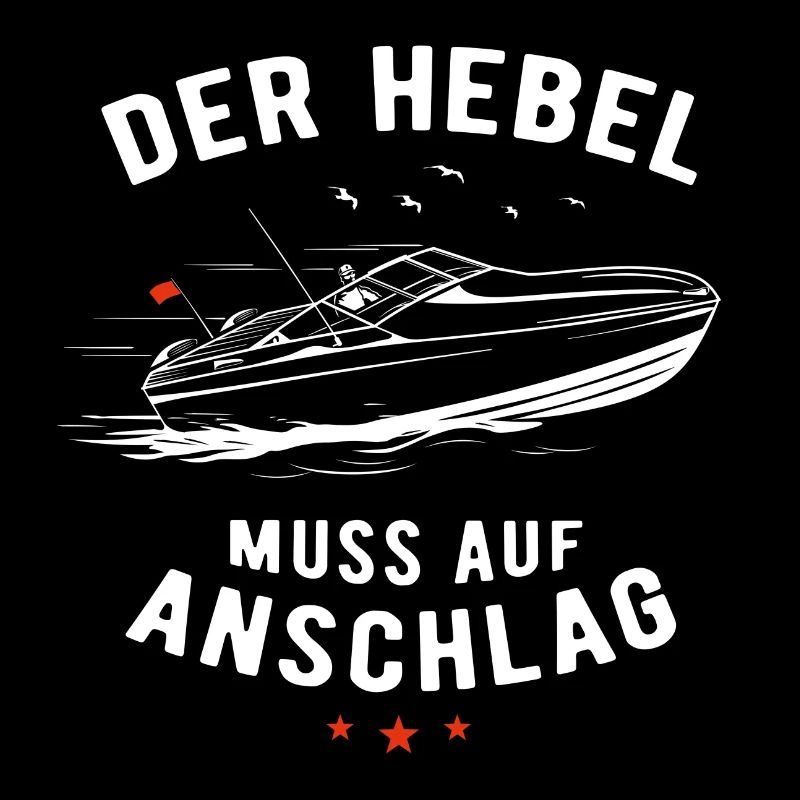 Boot Motorboot Bootfahren Hebel Anschlag Geschenk