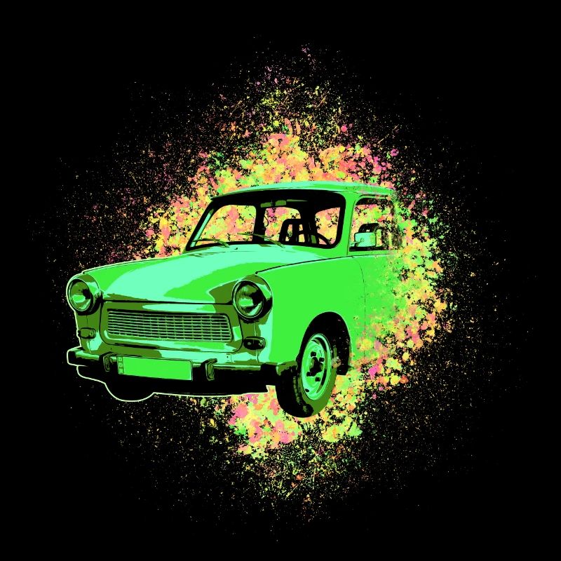 Psychedelic Trabi DDR Pappe | Kultauto
