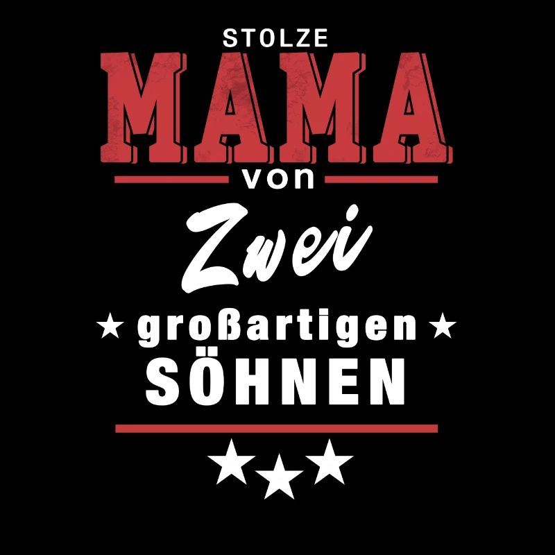 Stolze Mama von zwei Söhnen