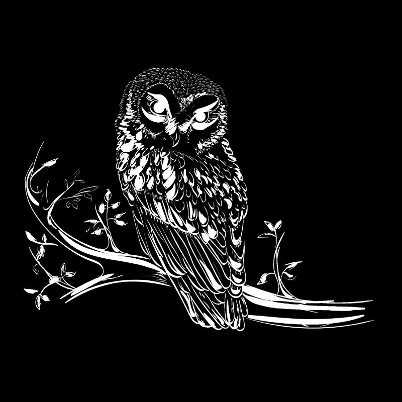 Hübsche weiße Eule Waldbewohner Geschenk