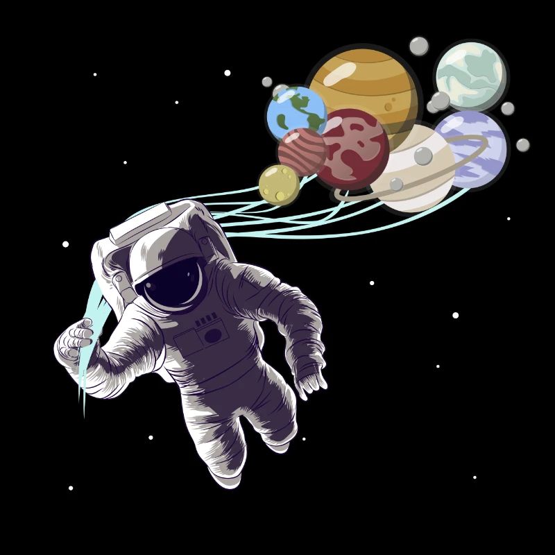 Solar System Planets Astronaut Space Mars