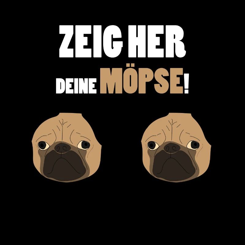 Möpse sexy witzig Mops Hund Brüste Spruch Geschenk