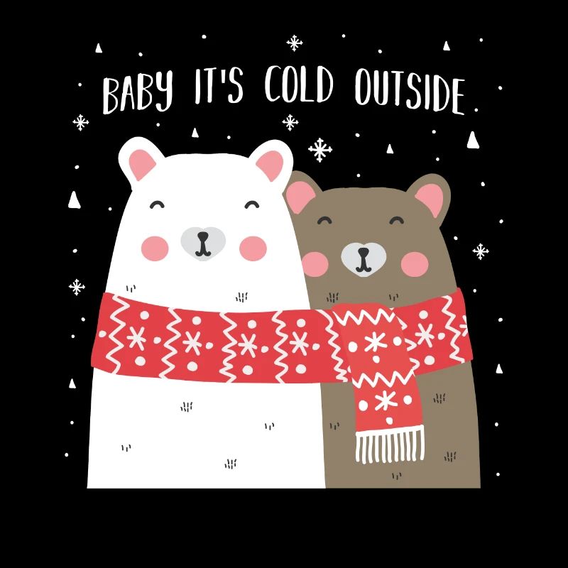 Ours de Noël animaux mignons neige hiver