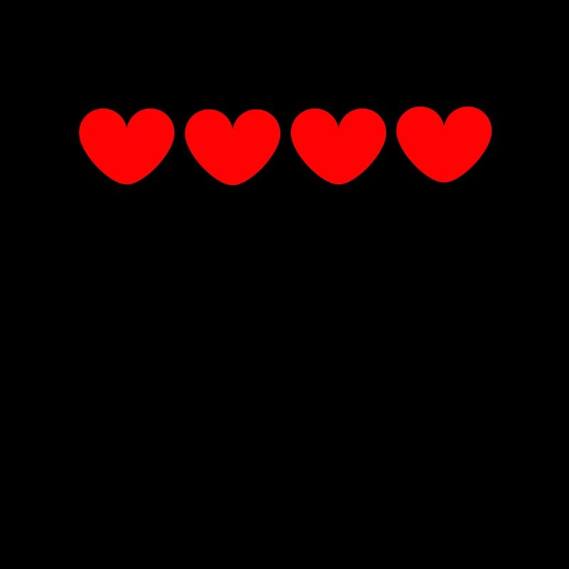 Cadeau drôle d'image de 4 coeurs