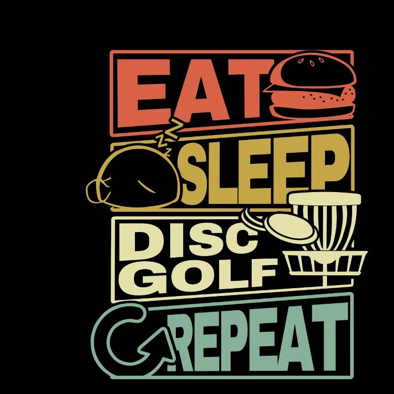 Eat Sleep Disc Golf Repeat Frisbee Geschenk Gift