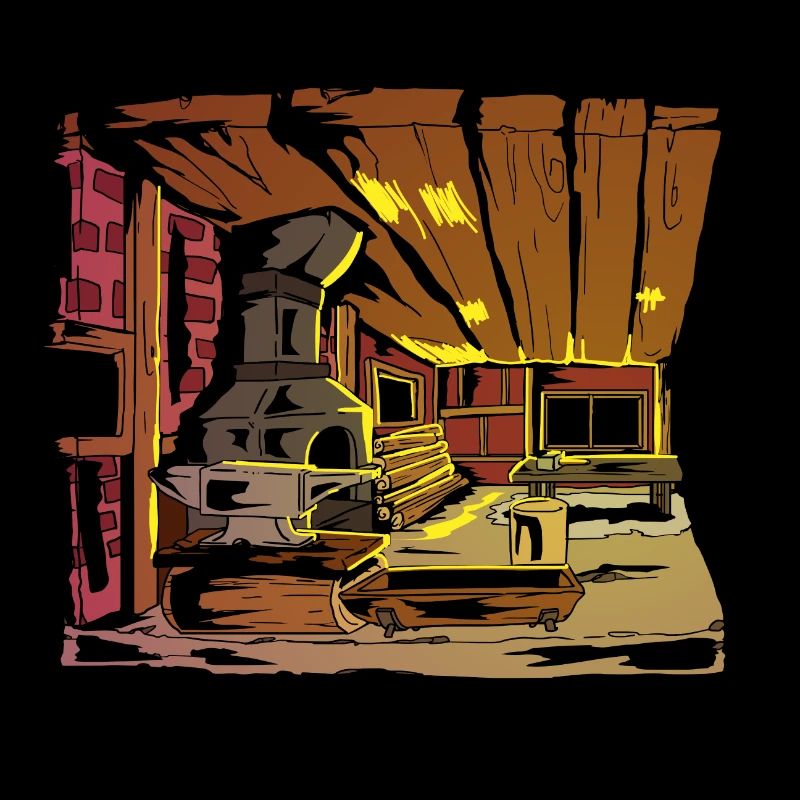 Forgeron forgeron fait main forge forge