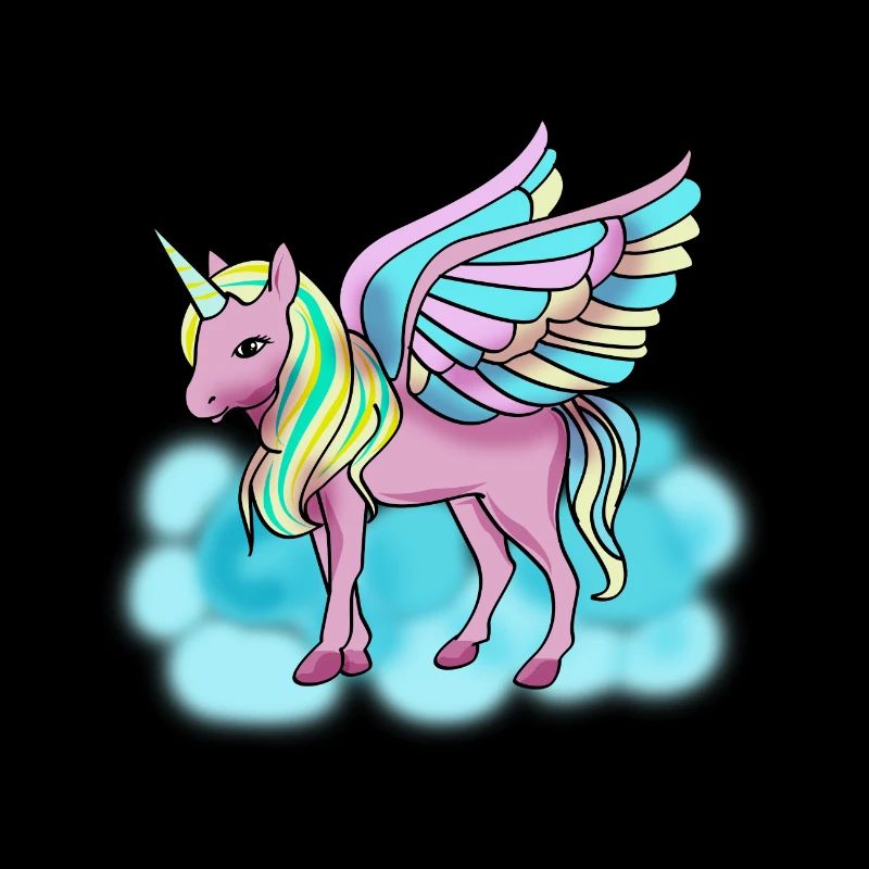 Märchen Pegasus Fliegendes Einhorn Damen Mädchen