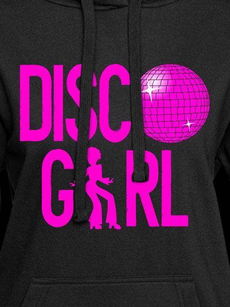 Disco Girl Celebrating Pink Party Disco Ball