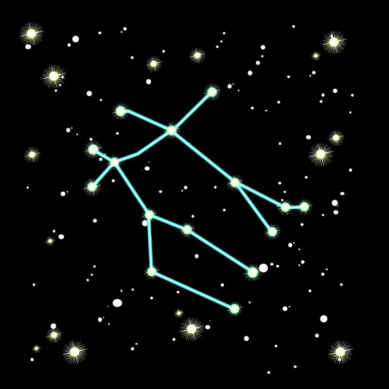 Conception de l'univers du signe du zodiaque Gémeaux