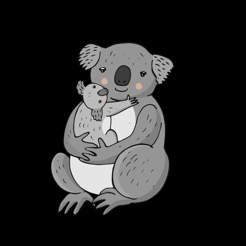 Koala mignon avec bébé koala!