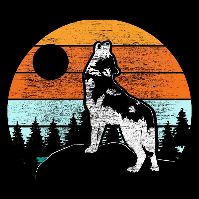 Wolf Rudel Wildtier Geschenk