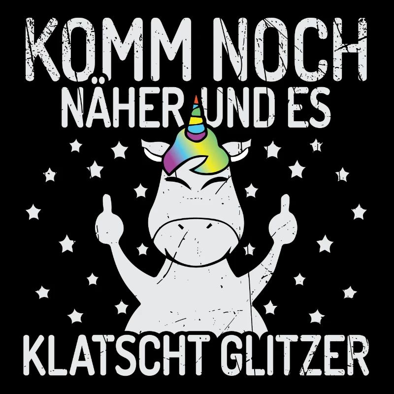 Mittelfinger Einhorn Sprüche Regenbogen