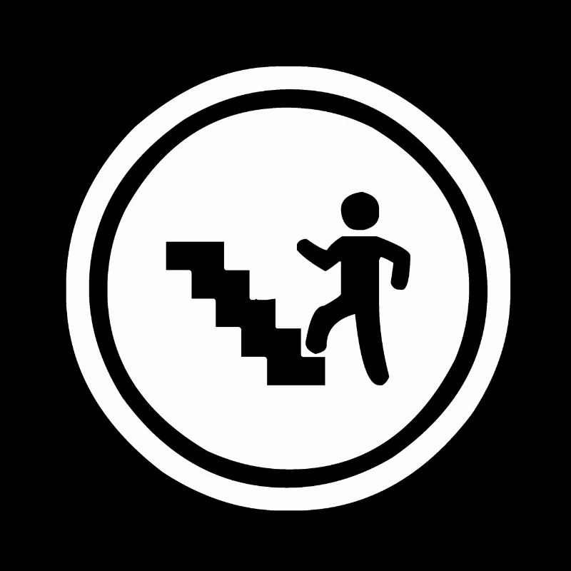 Bitte die Treppe benutzen