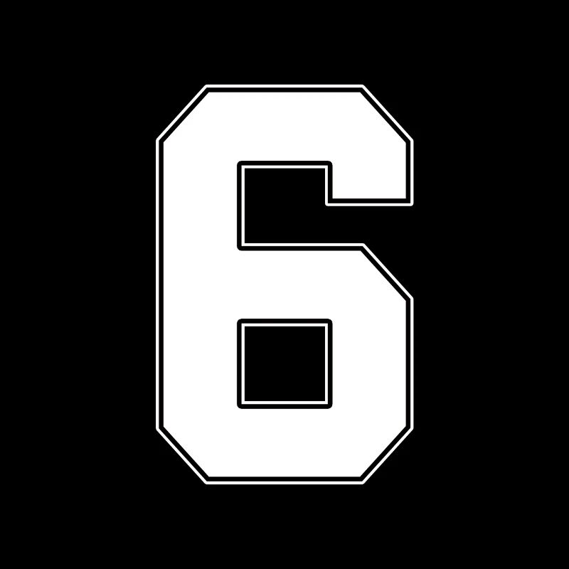 6 ans numéro maillot 6