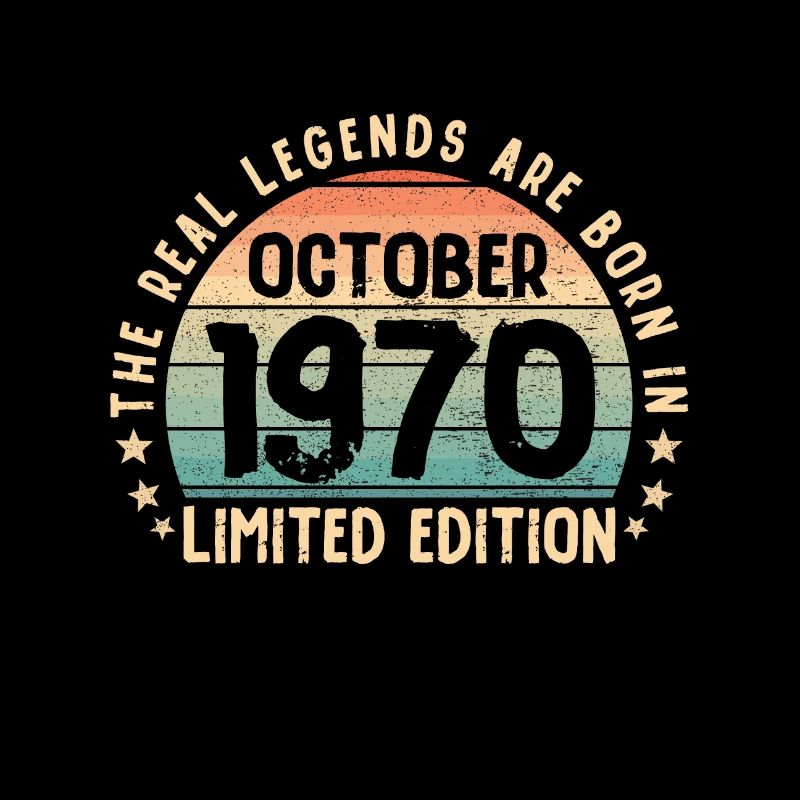 Born in 1970 Tee Vintage Legend Born in October