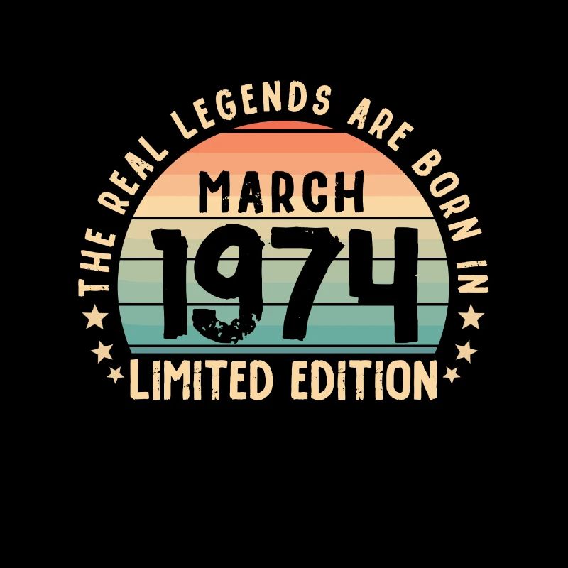 Né en 1974 Tee Vintage Legend Né en mars