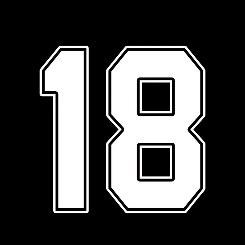 18 ans numéro maillot 18