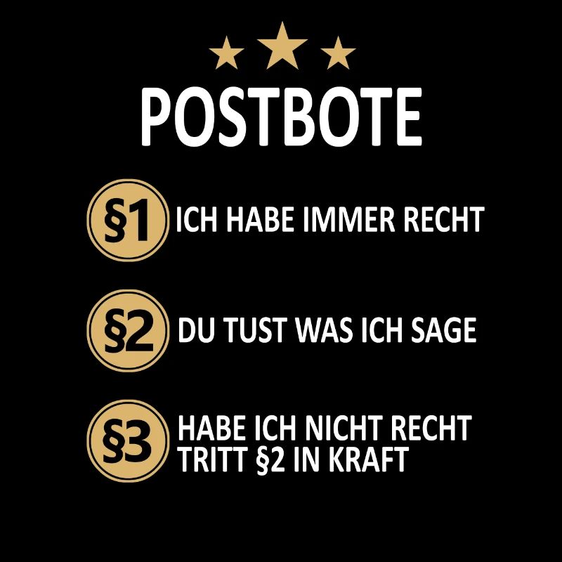 Postbote Briefträger Post Paketdienst Beruf Spruch
