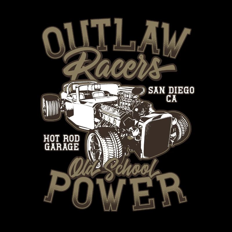 Hot Rod - Voitures de course classiques - lumineuses