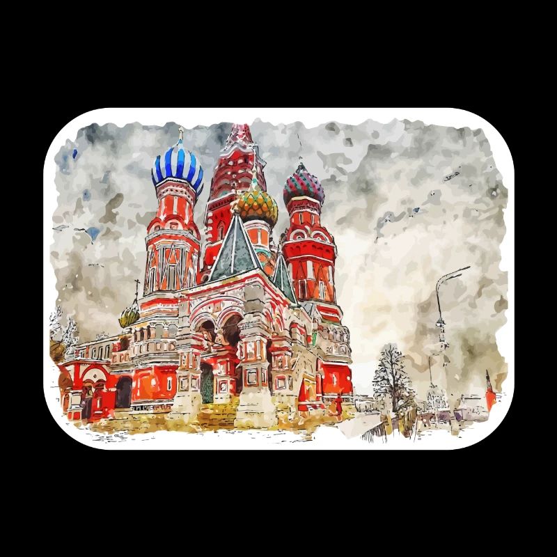 Moscou Russie Aquarelle Esquisse Dessin Dessiné