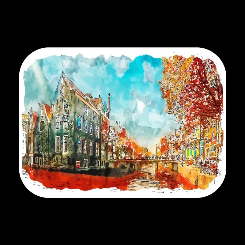Amsterdam Pays-Bas Aquarelle Esquisse Dessinée Douleur