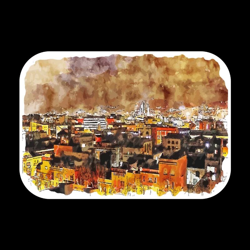 Barcelone Espagne Aquarelle Sketch Illustration
