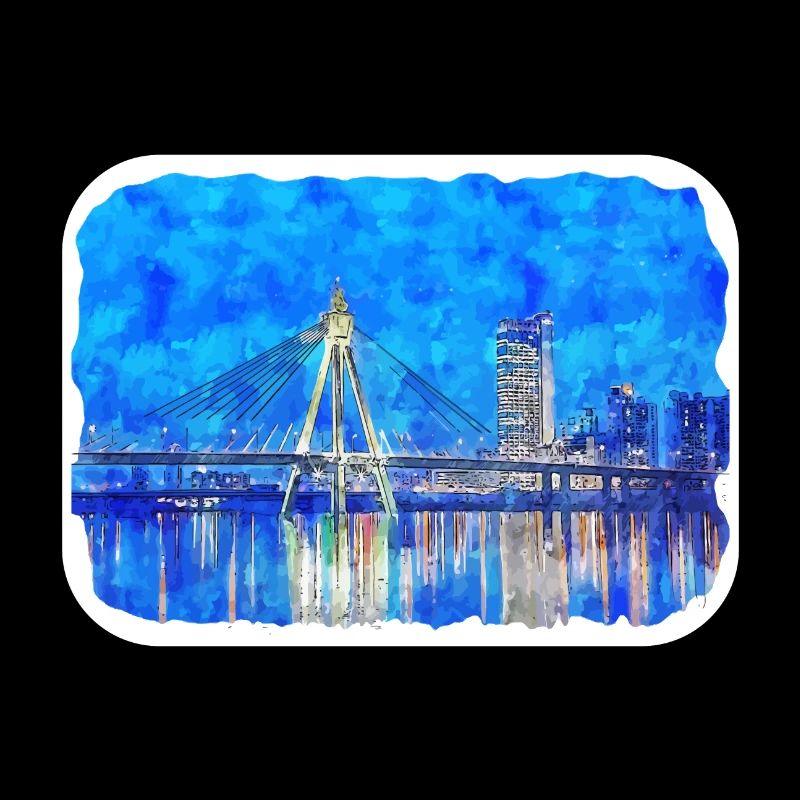 Corée du Sud Point de repère Aquarelle Dessin d’esquisse