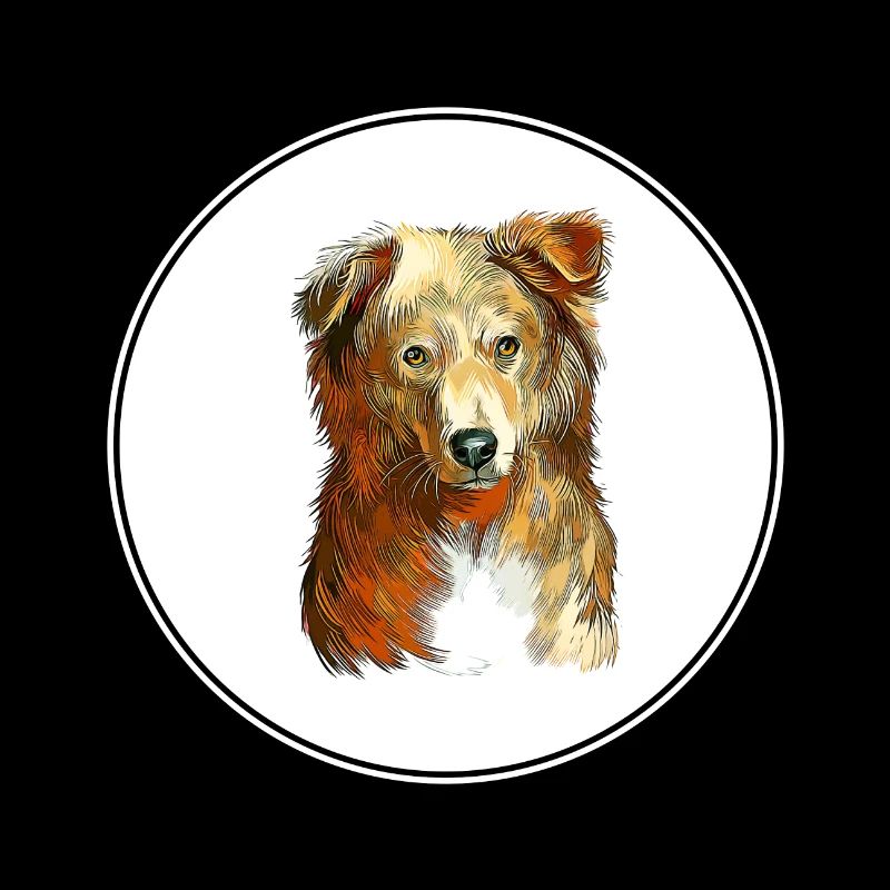 Illustration de l’aquarelle de chien de berger basque