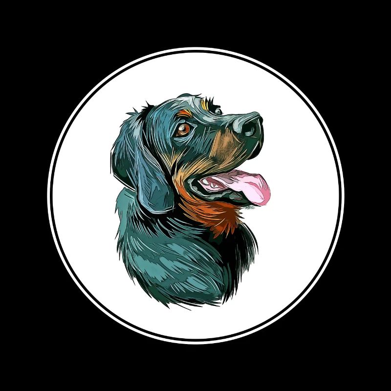 Polnischer Jagdhund Aquarell Illustration