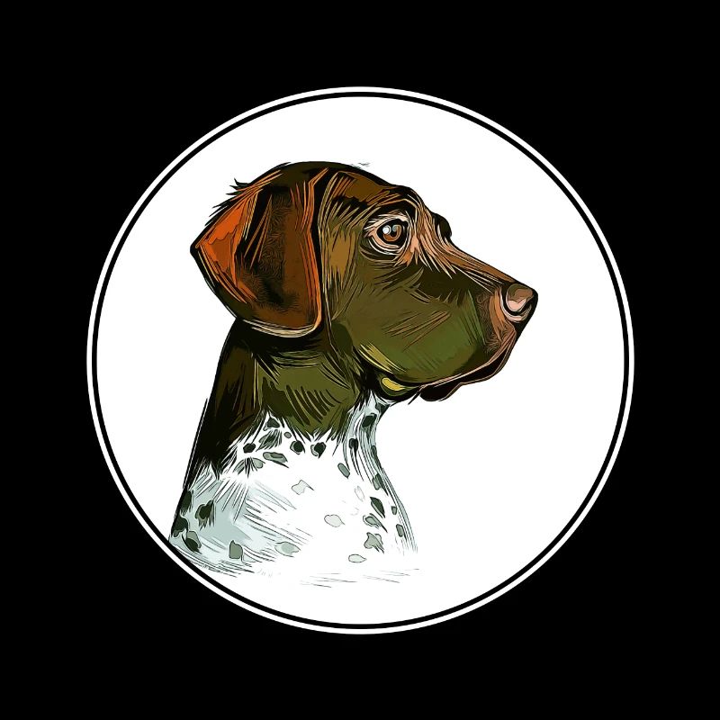 Old Danish Pointer Dog Aquarell Illustration