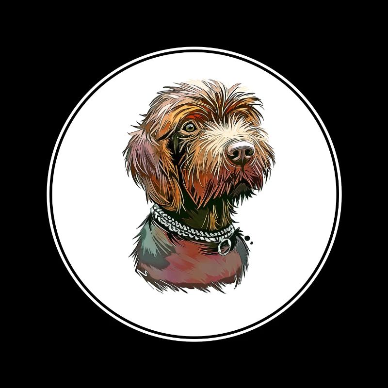 Illustration d’aquarelle pour chien Pudelpointer
