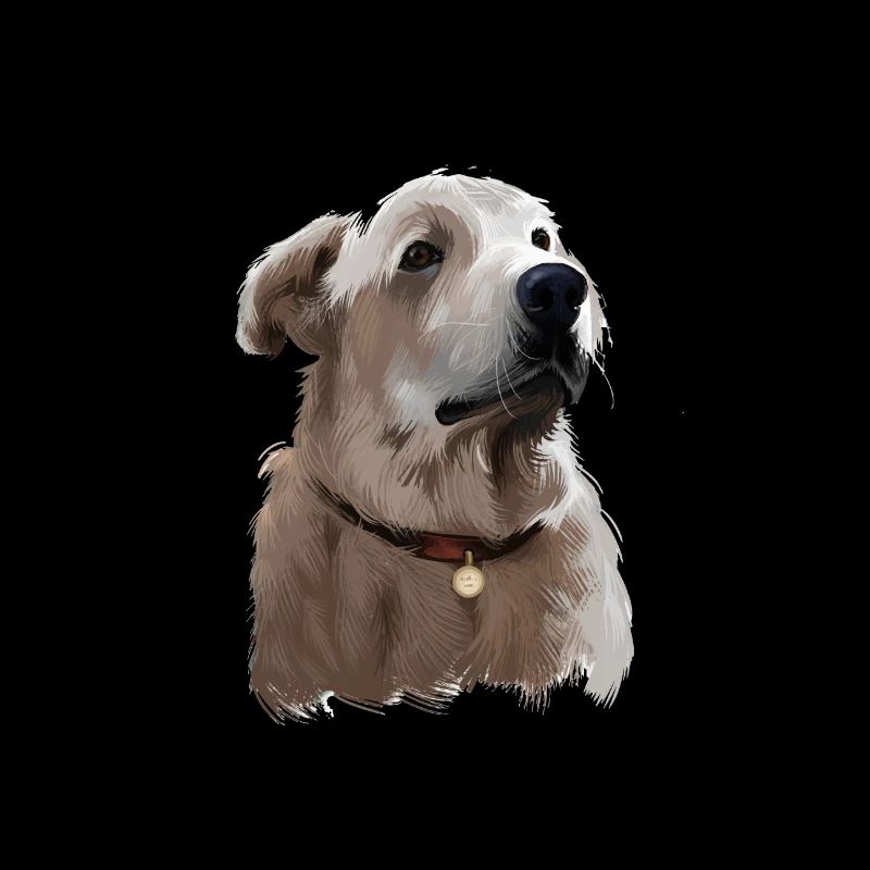 Akbash Hund Aquarell Farbe Illustration