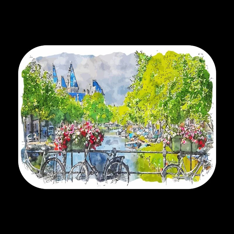 Amsterdam Pays-Bas Aquarelle Esquisse Dessinée Douleur