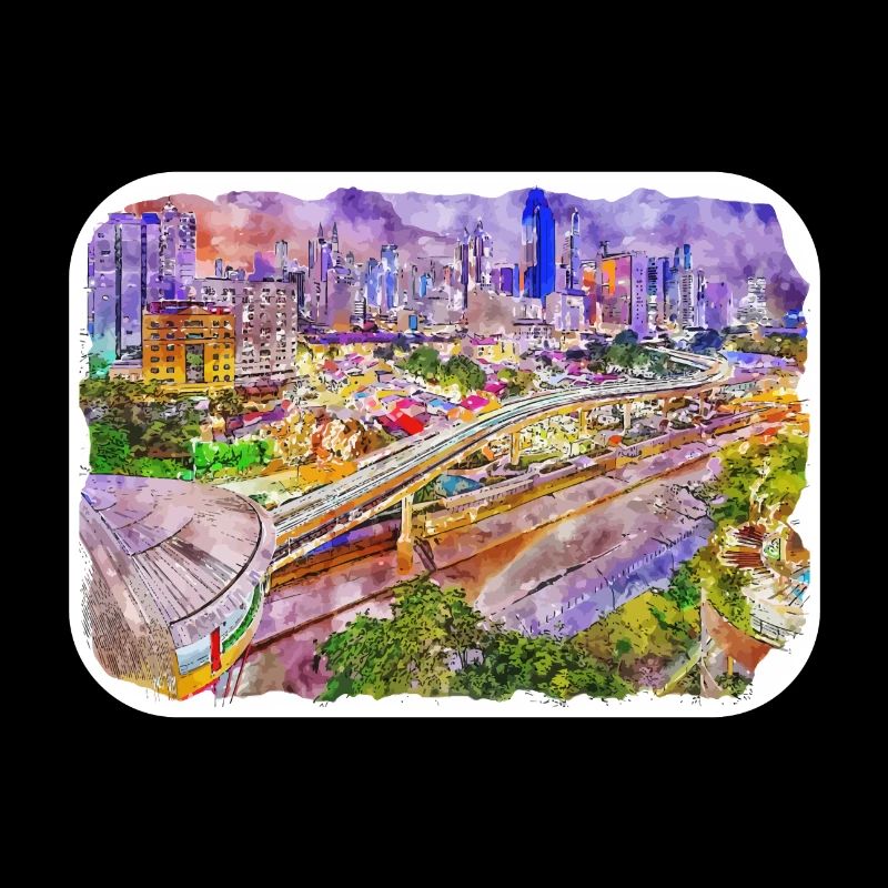 Malaisie Aquarelle Esquisse Dessinée à la Main Illustration
