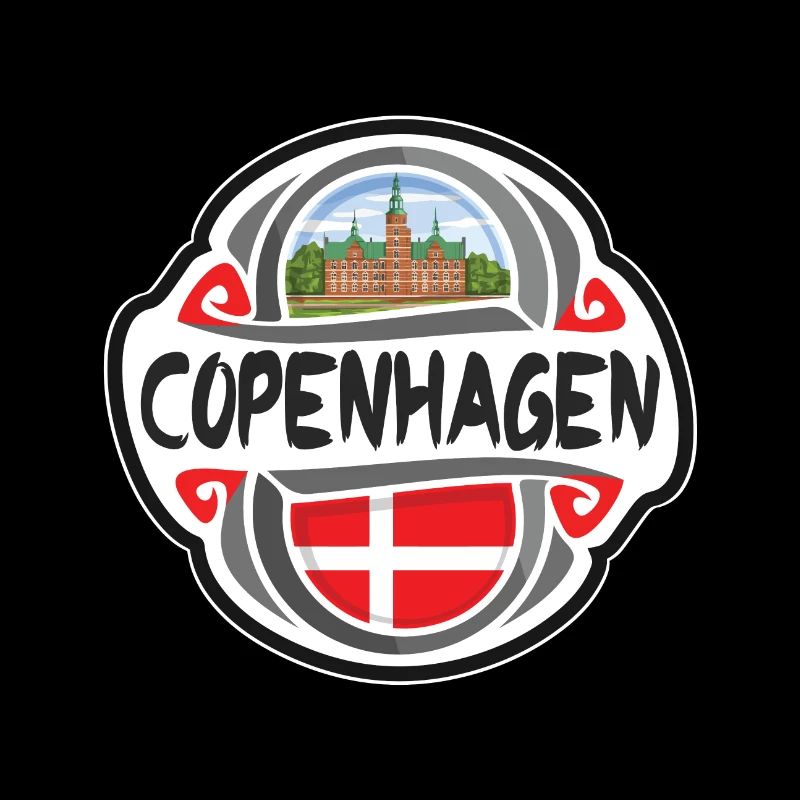Copenhague Danemark Drapeau Voyage Souvenir Badge Stam