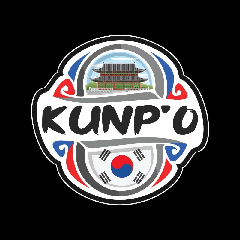 Kunp’o Corée du Sud Drapeau Voyage Souvenir Badge Stam