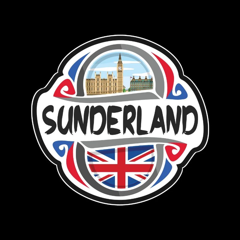 Sunderland Royaume-Uni Drapeau du Royaume-Uni Souvenir de voyage
