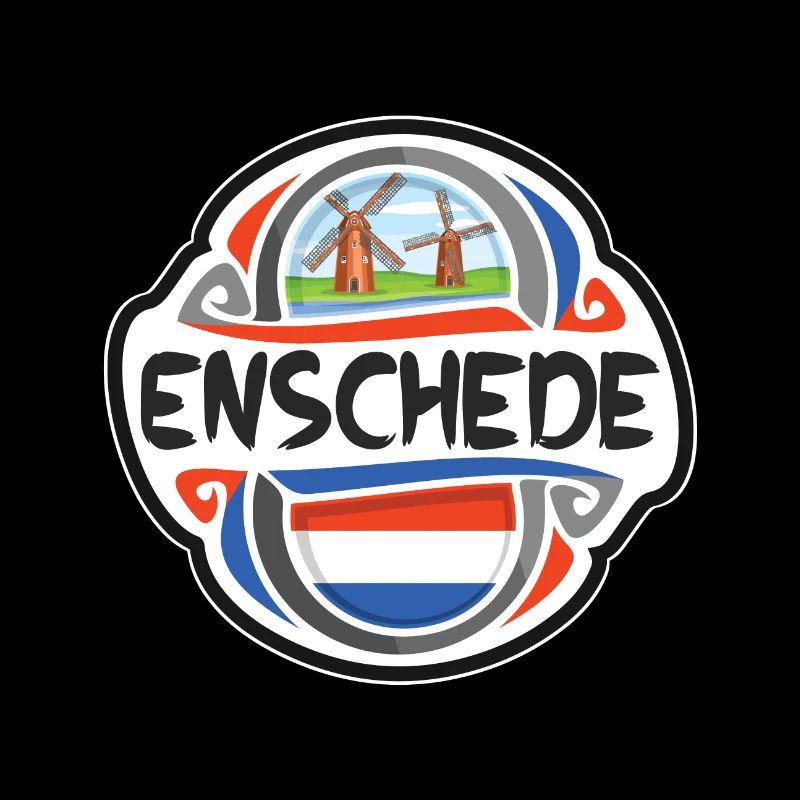 Enschede Pays-Bas Drapeau Voyage Souvenir Badge St