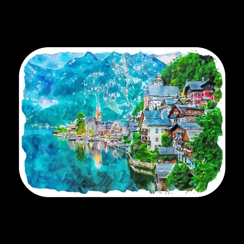 Autriche Aquarelle Esquisse Dessinée à la main Illustration